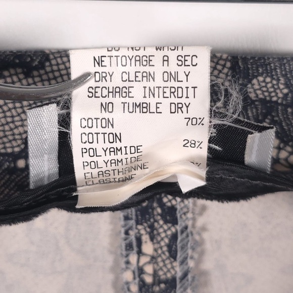 Signé‎ PARIS MADE IN FRANCE 🇫🇷 Floral Lace Pants Trousers Size 40 US 8 - Picture 12 of 12